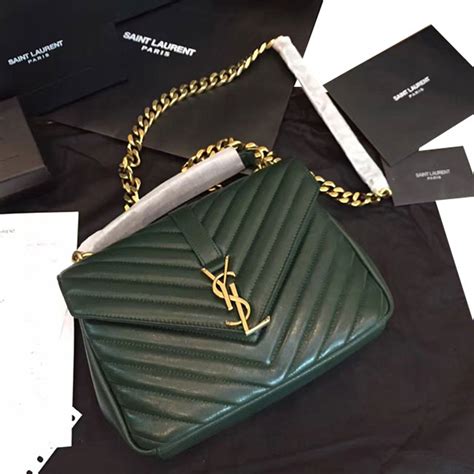 ysl college bag medium green|saint laurent medium college bag.